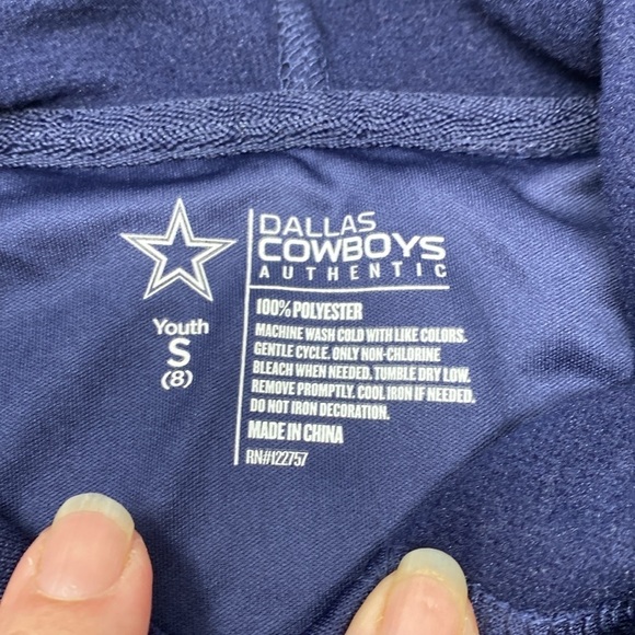 Dallas Cowboys Hoodie Boys Youth Size S (8) new with tags - Picture 5 of 10